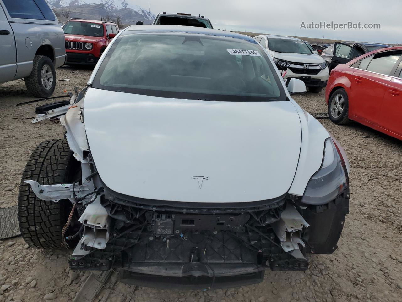 2021 Tesla Model 3  White vin: 5YJ3E1EA3MF871715