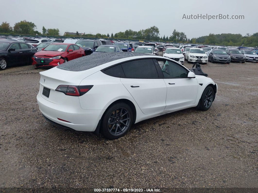 2021 Tesla Model 3 Standard Range Plus Rear-wheel Drive White vin: 5YJ3E1EA3MF915213