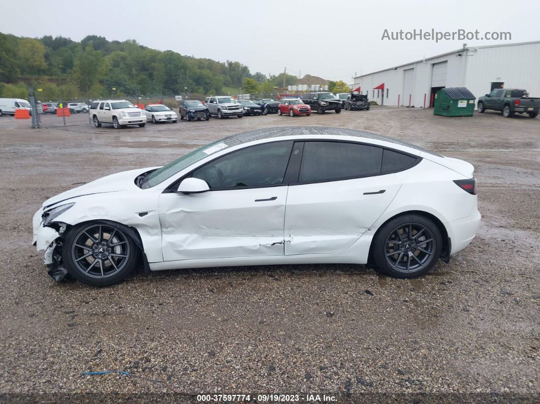 2021 Tesla Model 3 Standard Range Plus Rear-wheel Drive White vin: 5YJ3E1EA3MF915213