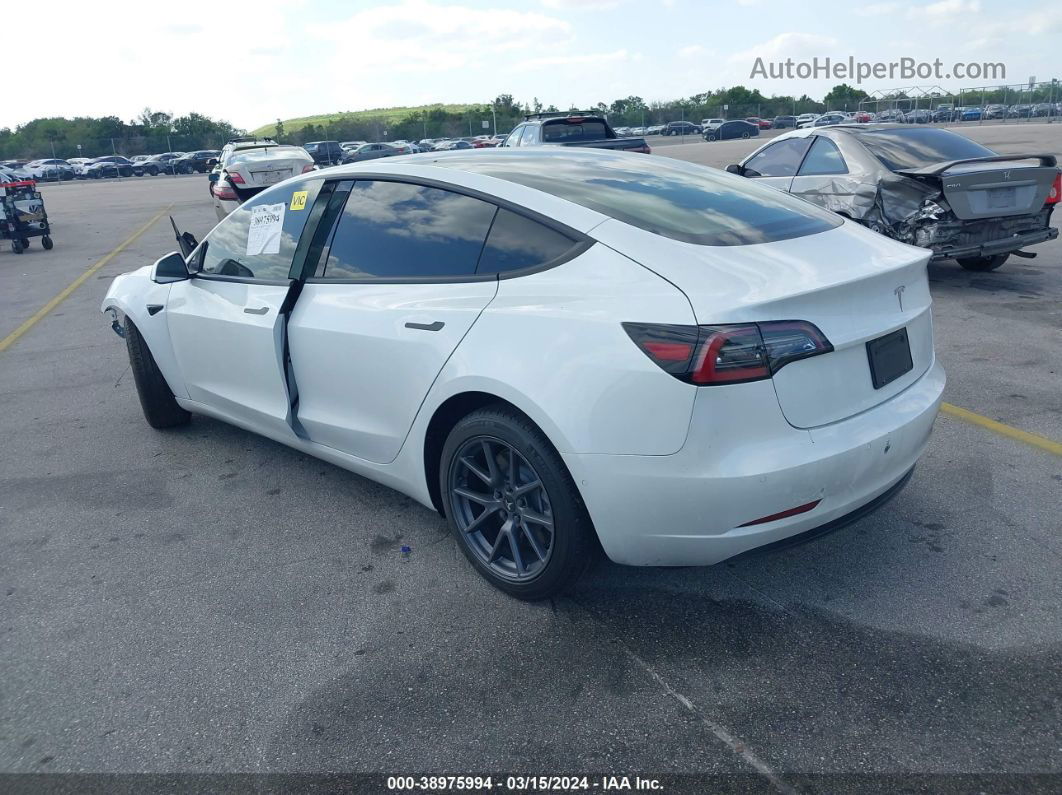 2021 Tesla Model 3 Standard Range Plus Rear-wheel Drive White vin: 5YJ3E1EA3MF922842