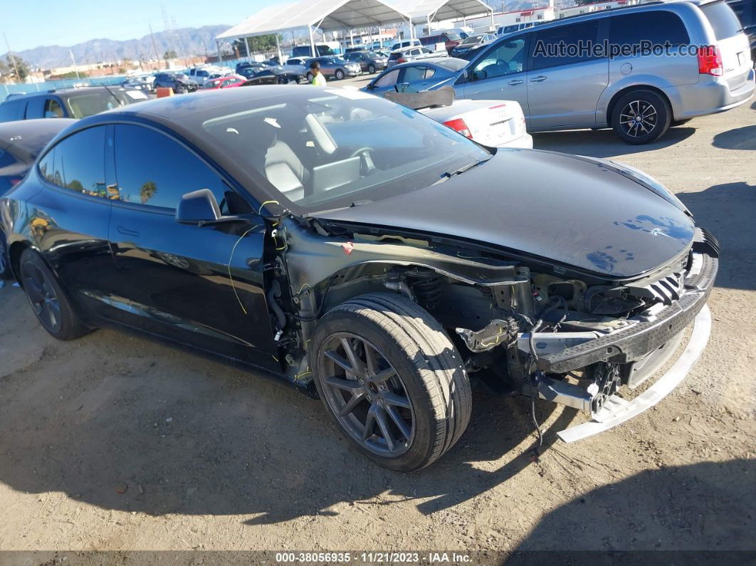 2021 Tesla Model 3 Standard Range Plus Rear-wheel Drive Black vin: 5YJ3E1EA3MF940015