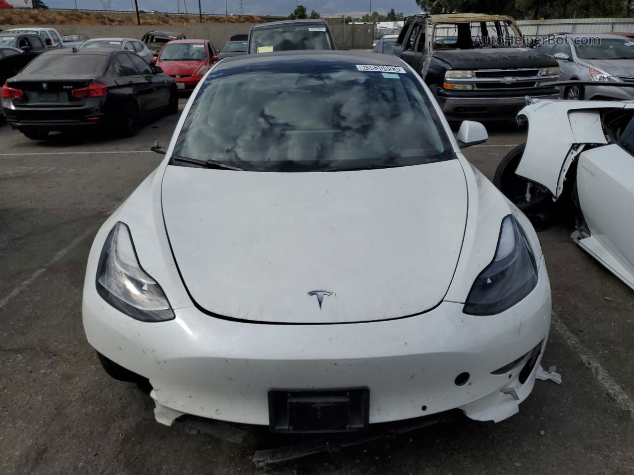 2022 Tesla Model 3  White vin: 5YJ3E1EA3NF142776