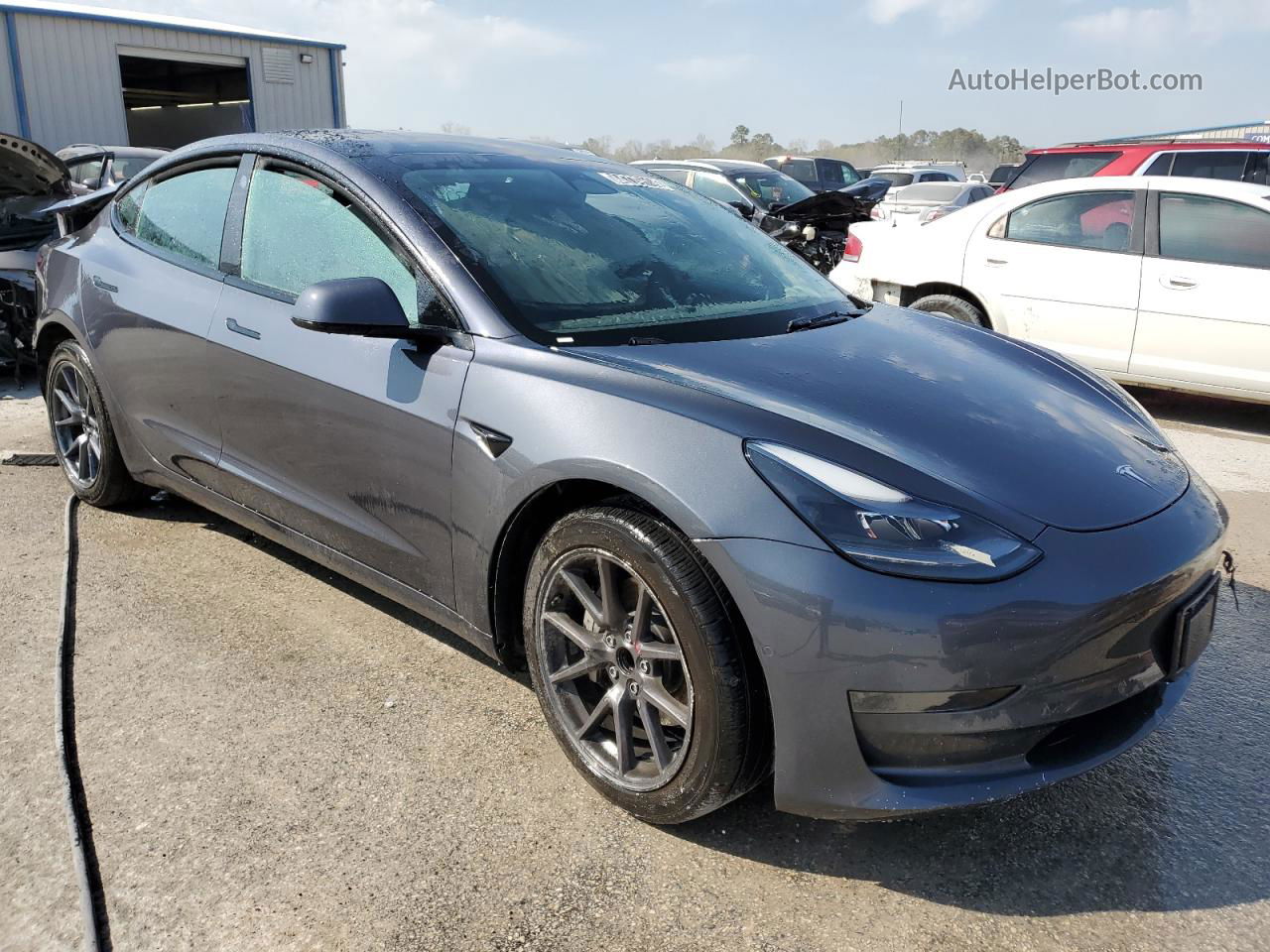 2022 Tesla Model 3  Серый vin: 5YJ3E1EA3NF188186