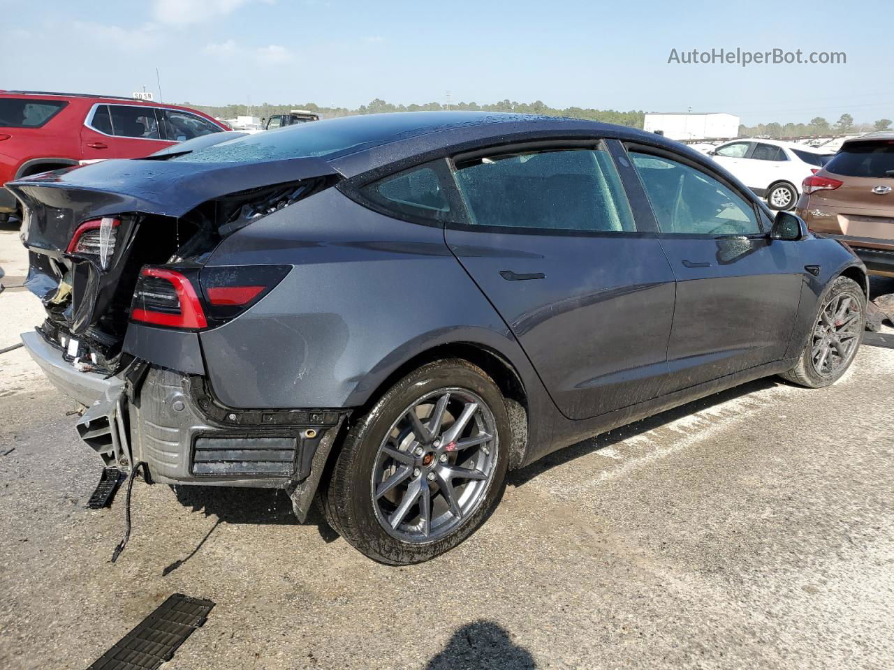 2022 Tesla Model 3  Gray vin: 5YJ3E1EA3NF188186