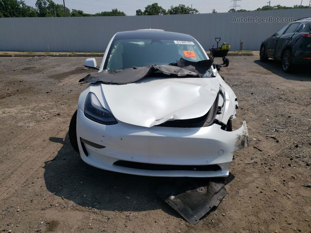 2022 Tesla Model 3  White vin: 5YJ3E1EA3NF287445