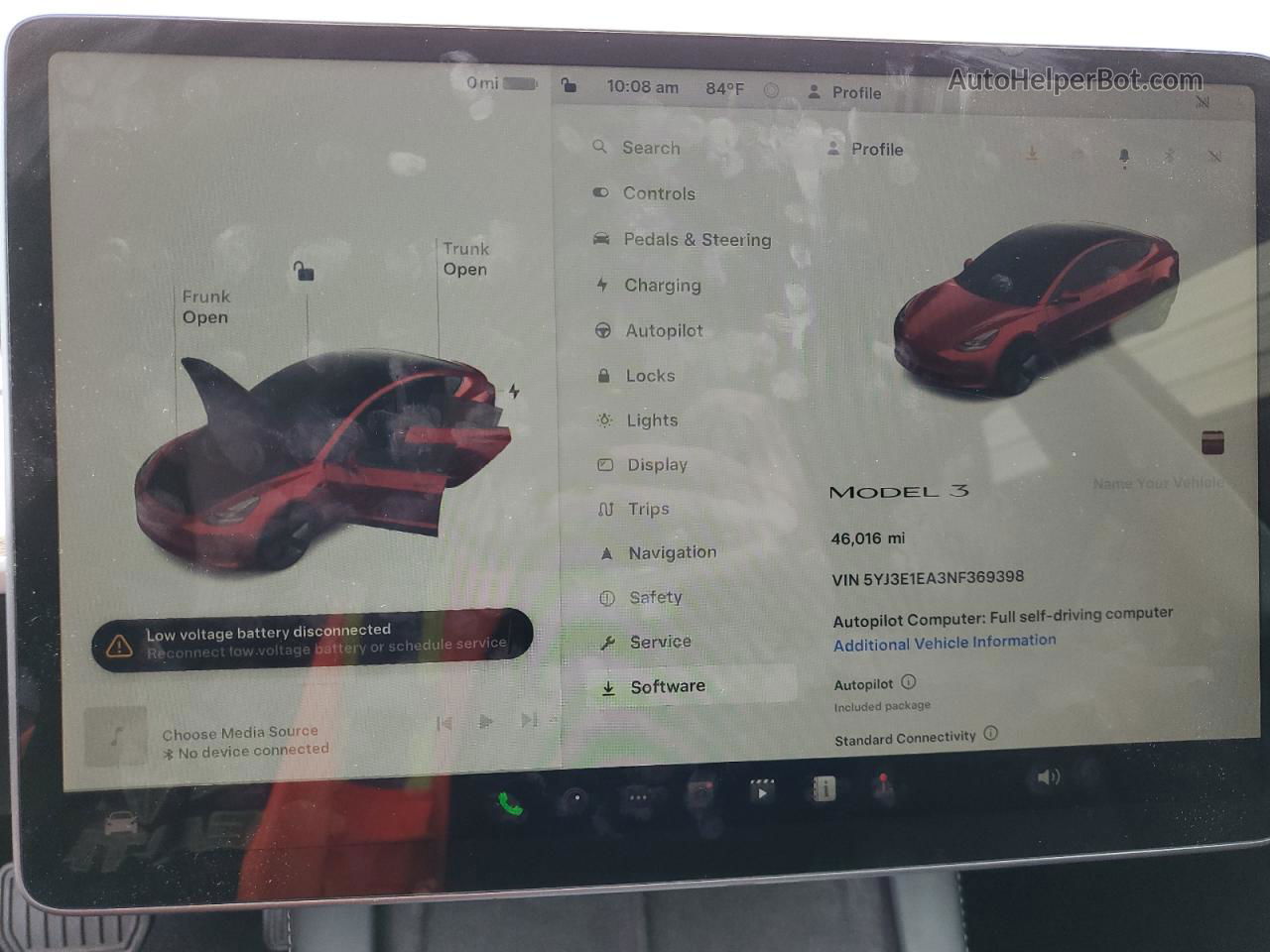 2022 Tesla Model 3  Red vin: 5YJ3E1EA3NF369398