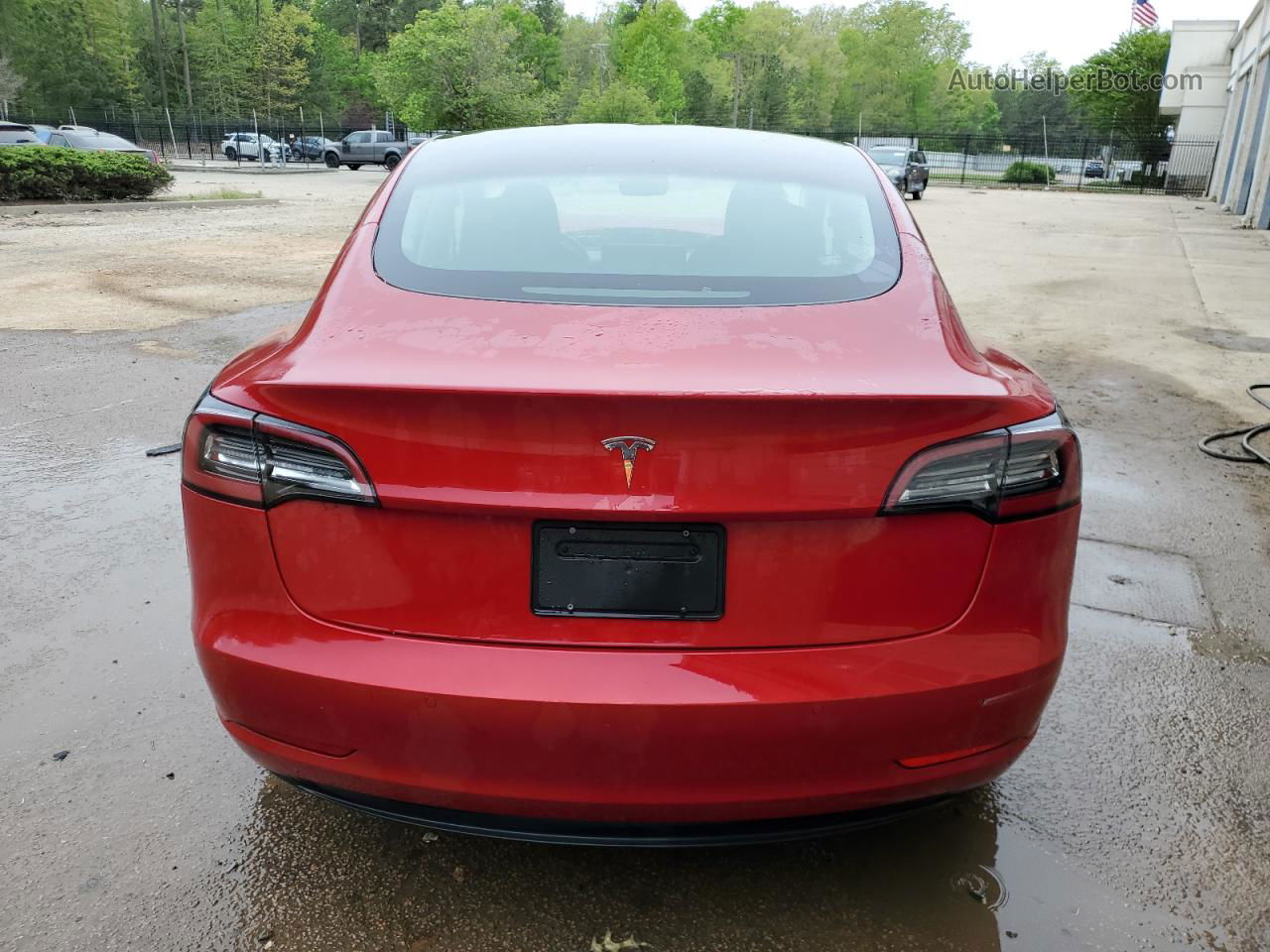 2022 Tesla Model 3  Red vin: 5YJ3E1EA3NF369398