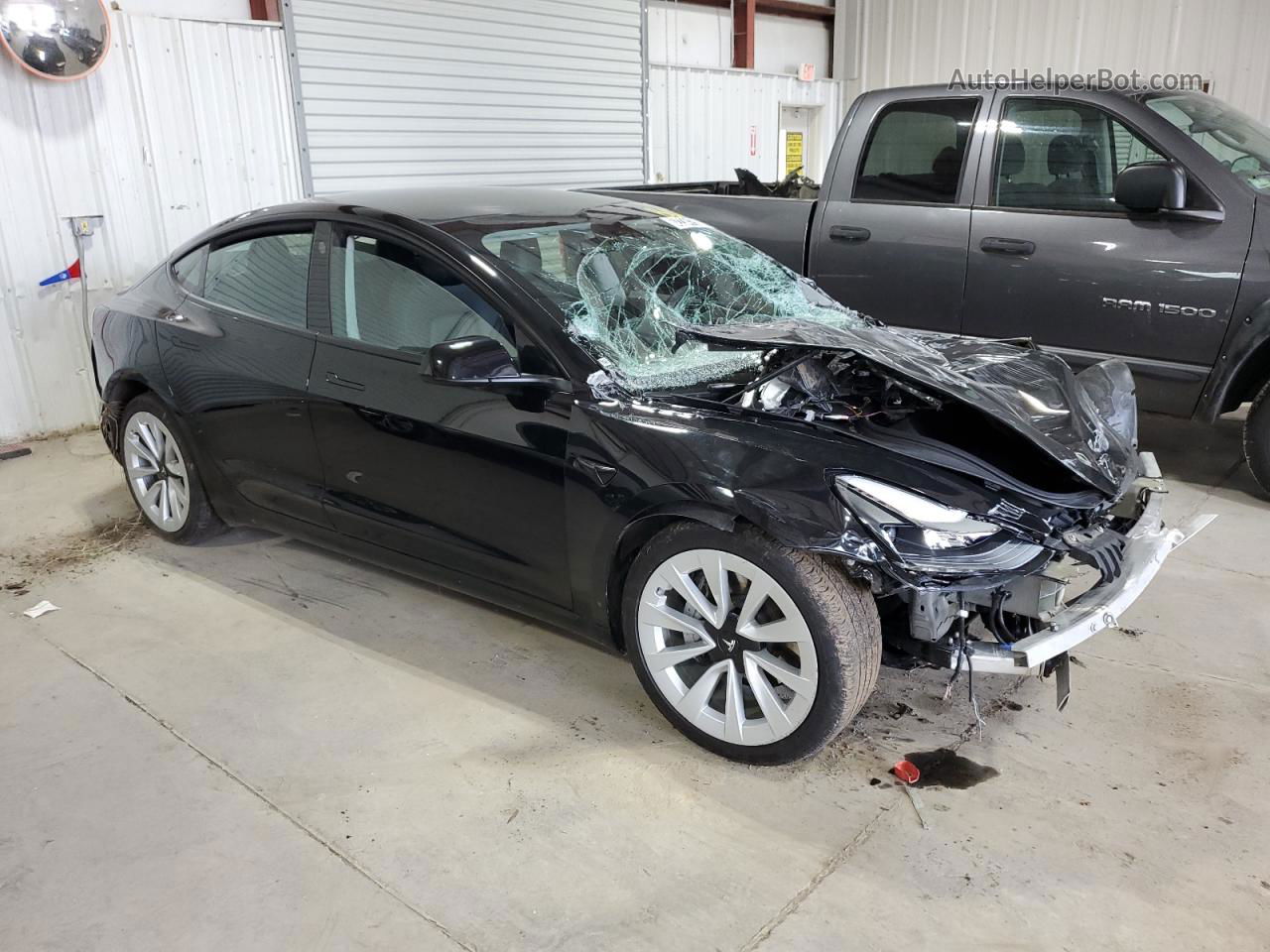 2022 Tesla Model 3  Black vin: 5YJ3E1EA3NF372396