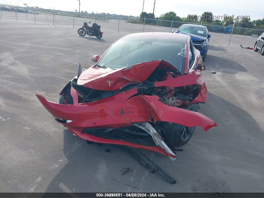 2018 Tesla Model 3 Long Range/mid Range Red vin: 5YJ3E1EA4JF008899