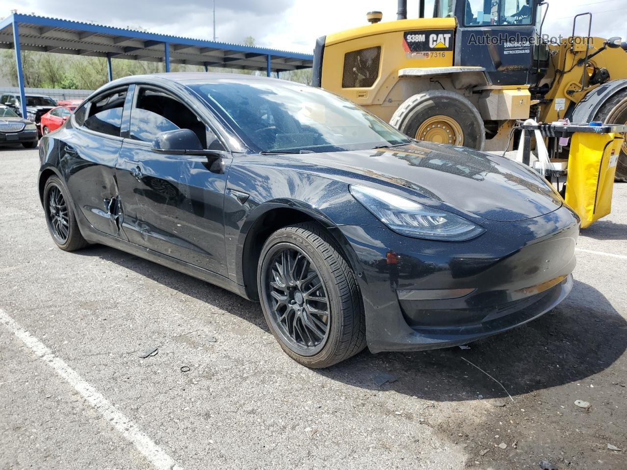 2018 Tesla Model 3  Черный vin: 5YJ3E1EA4JF013343