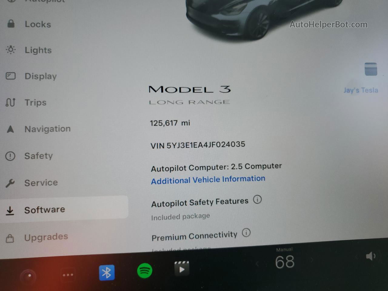 2018 Tesla Model 3  Charcoal vin: 5YJ3E1EA4JF024035