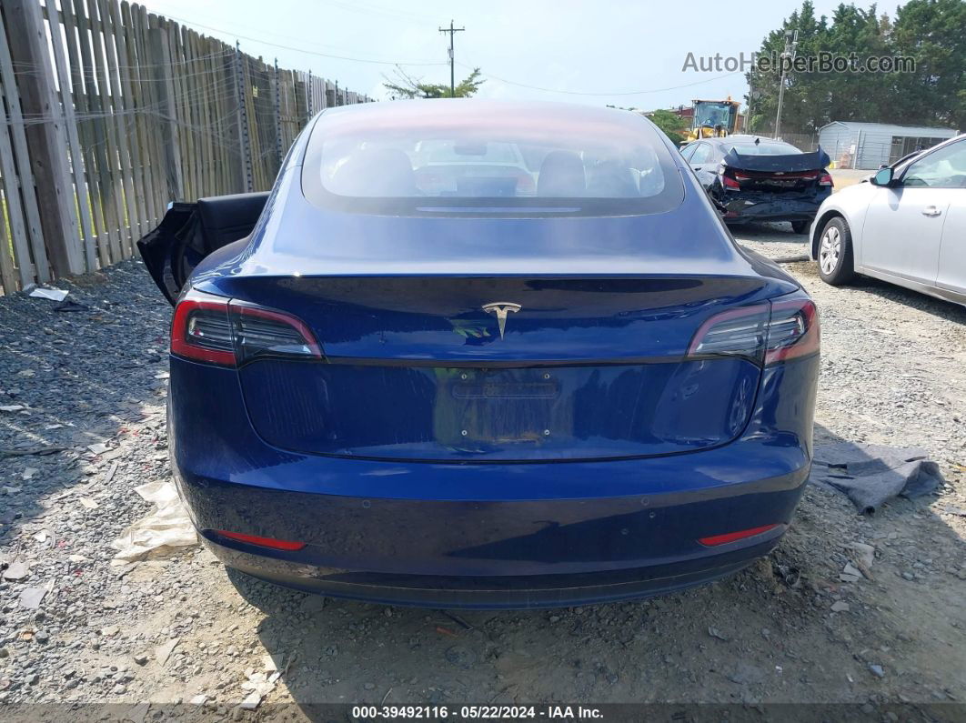 2018 Tesla Model 3 Long Range/mid Range Blue vin: 5YJ3E1EA4JF024696