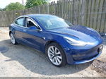 2018 Tesla Model 3 Long Range/mid Range Blue vin: 5YJ3E1EA4JF024696