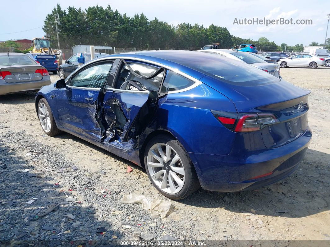 2018 Tesla Model 3 Long Range/mid Range Blue vin: 5YJ3E1EA4JF024696