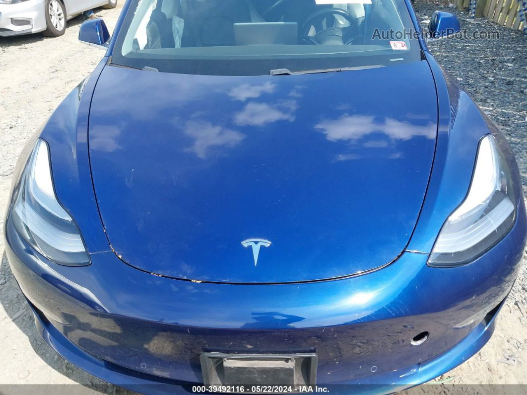 2018 Tesla Model 3 Long Range/mid Range Blue vin: 5YJ3E1EA4JF024696