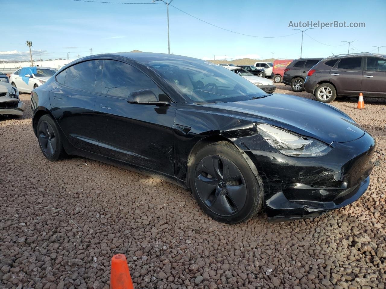 2018 Tesla Model 3  Черный vin: 5YJ3E1EA4JF034306