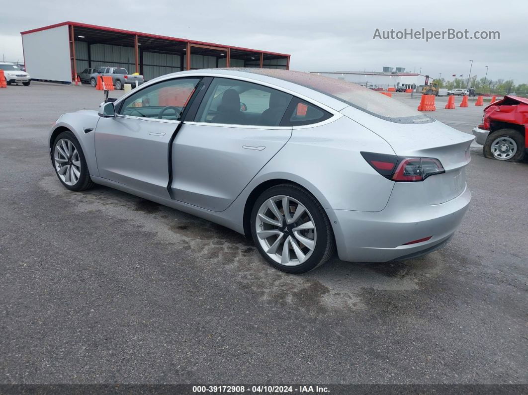 2018 Tesla Model 3 Long Range/mid Range Silver vin: 5YJ3E1EA4JF036900