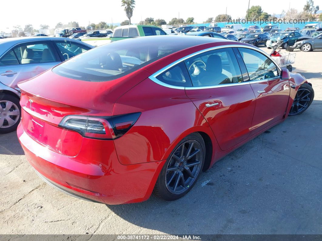 2018 Tesla Model 3 Long Range/mid Range Red vin: 5YJ3E1EA4JF041479