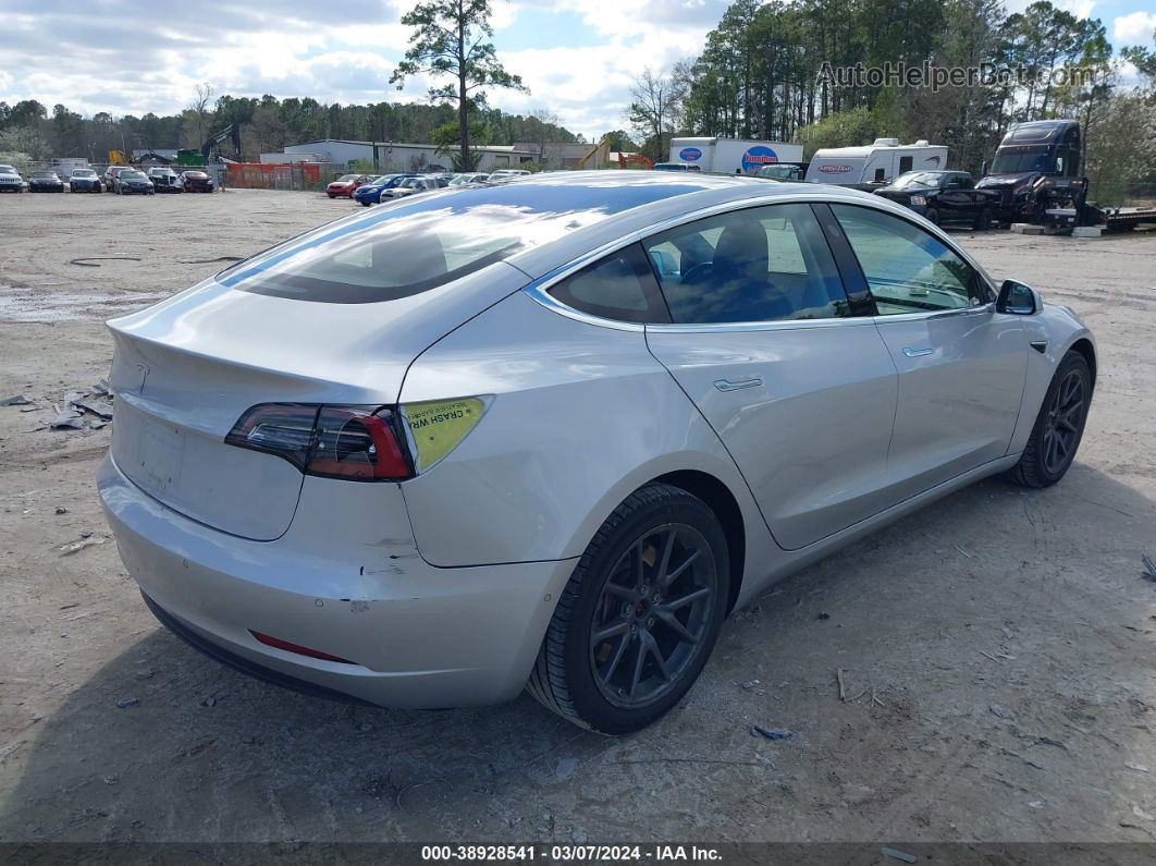 2018 Tesla Model 3 Long Range/mid Range Silver vin: 5YJ3E1EA4JF044544