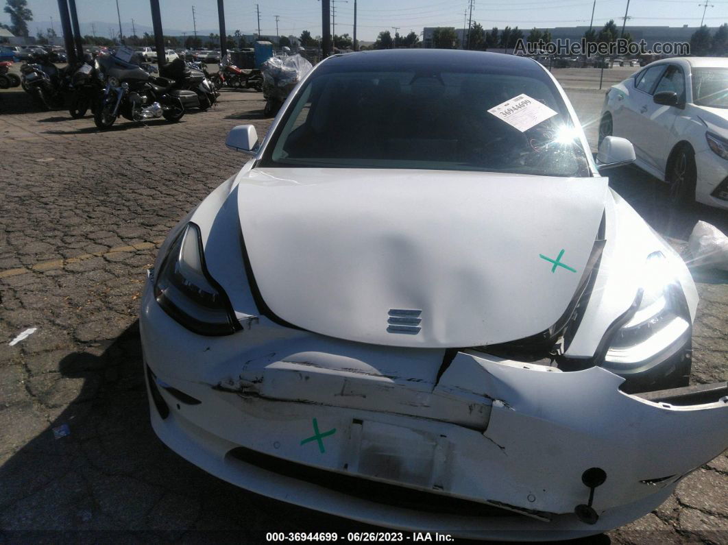 2018 Tesla Model 3 Range Battery White vin: 5YJ3E1EA4JF046214