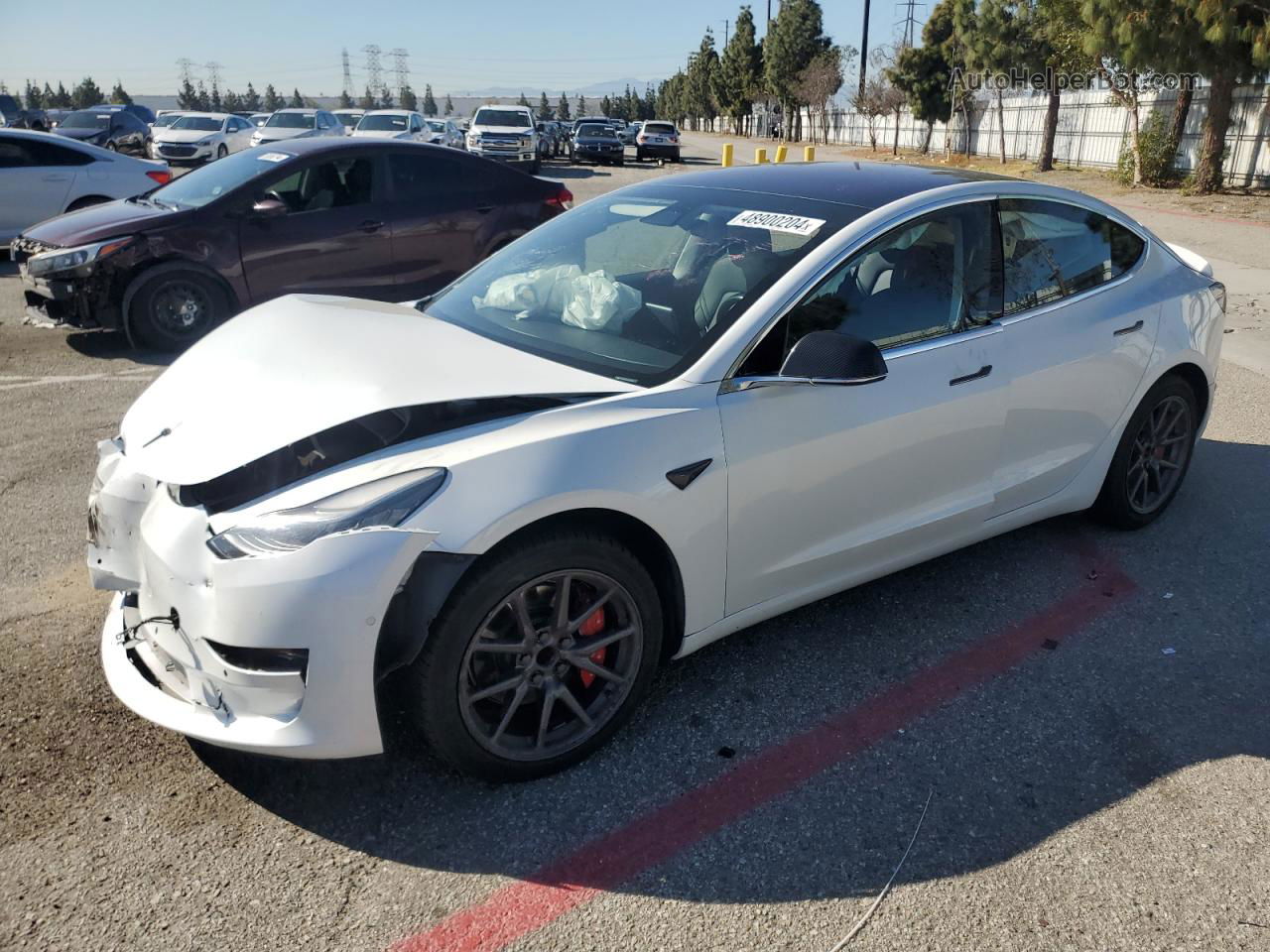 2018 Tesla Model 3  White vin: 5YJ3E1EA4JF053891