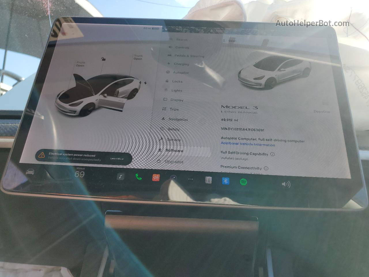 2018 Tesla Model 3  White vin: 5YJ3E1EA4JF053891