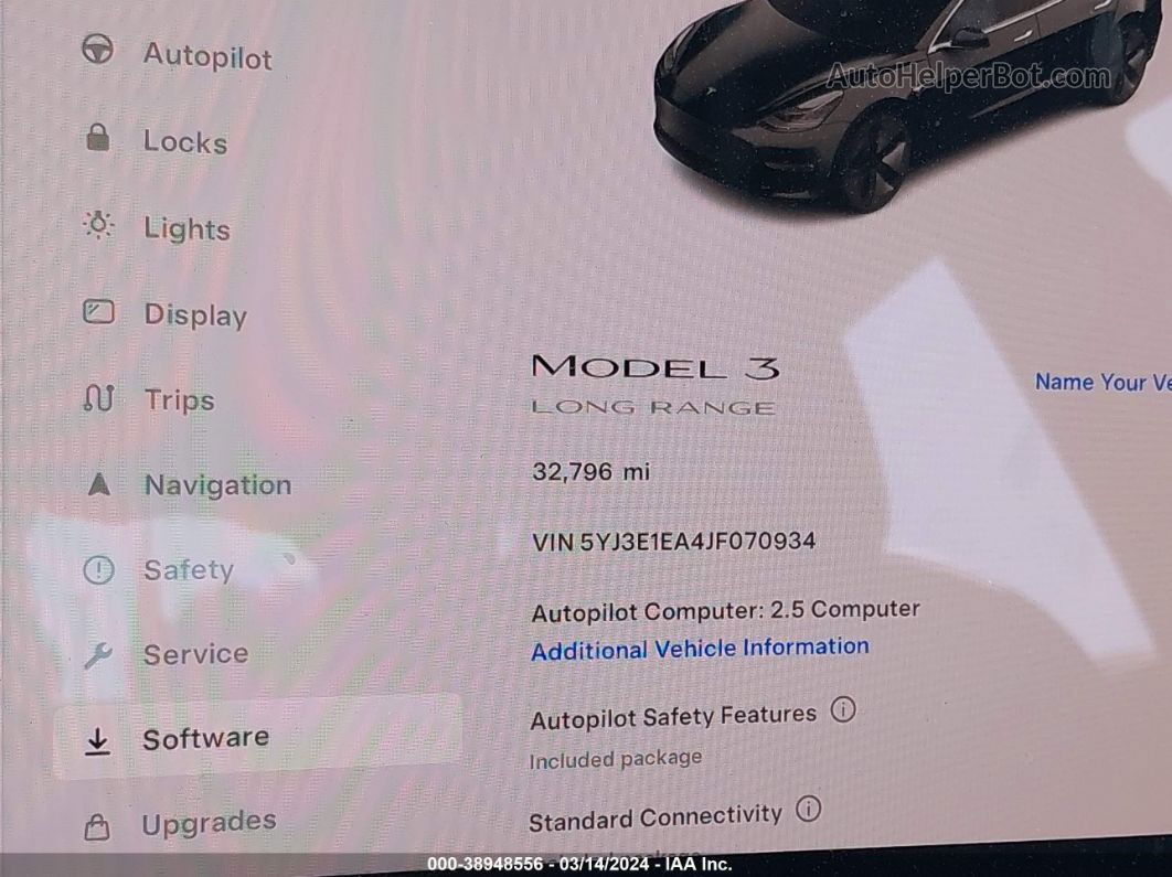 2018 Tesla Model 3 Long Range/mid Range Black vin: 5YJ3E1EA4JF070934