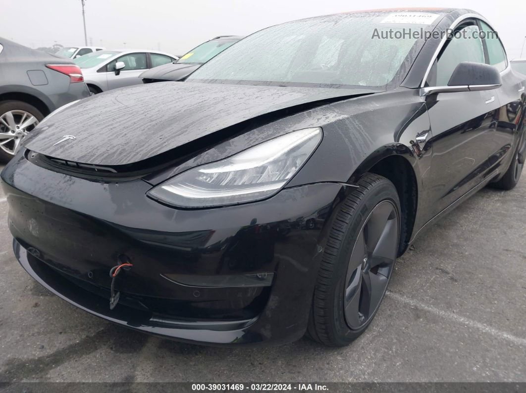 2018 Tesla Model 3 Long Range/mid Range Black vin: 5YJ3E1EA4JF070948