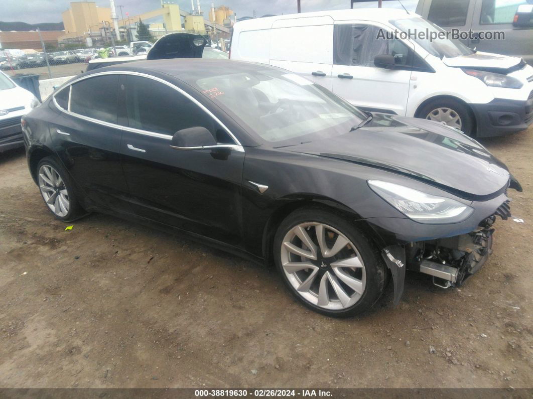 2018 Tesla Model 3 Long Range/mid Range Black vin: 5YJ3E1EA4JF122725