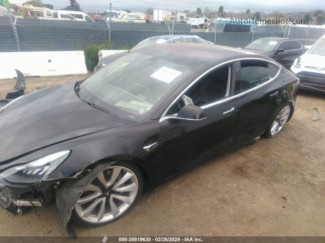 2018 Tesla Model 3 Long Range/mid Range Black vin: 5YJ3E1EA4JF122725