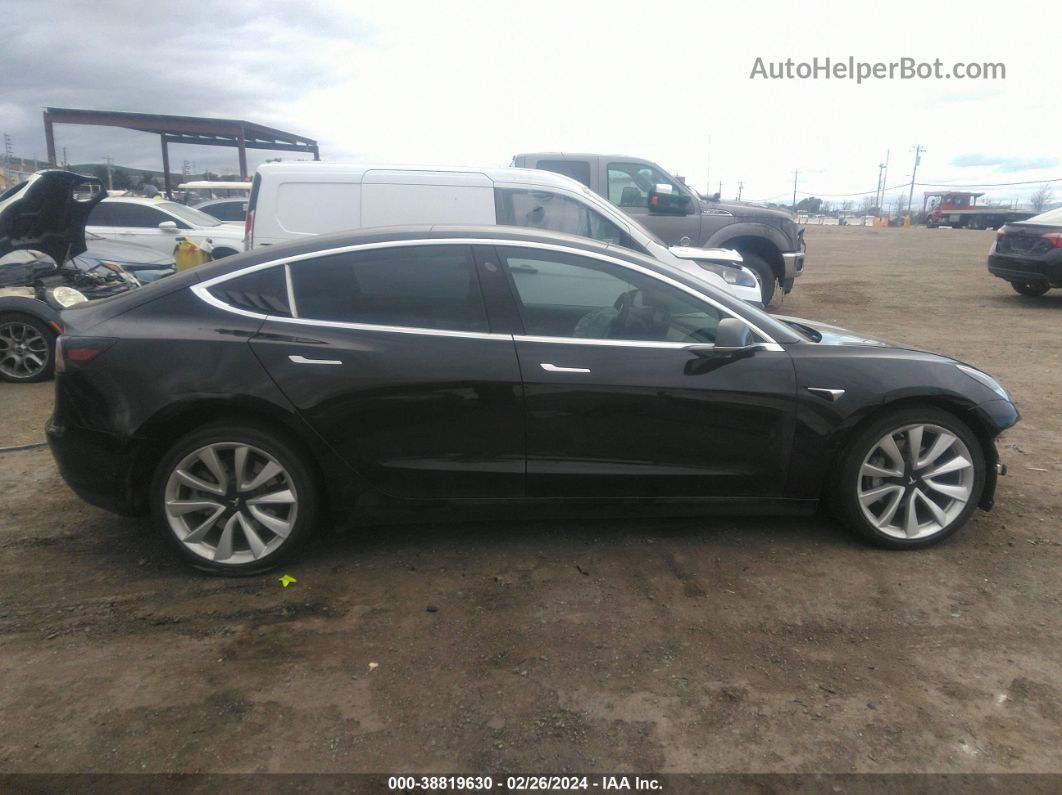 2018 Tesla Model 3 Long Range/mid Range Black vin: 5YJ3E1EA4JF122725