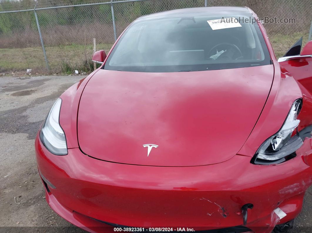 2018 Tesla Model 3 Long Range/mid Range Red vin: 5YJ3E1EA4JF159483