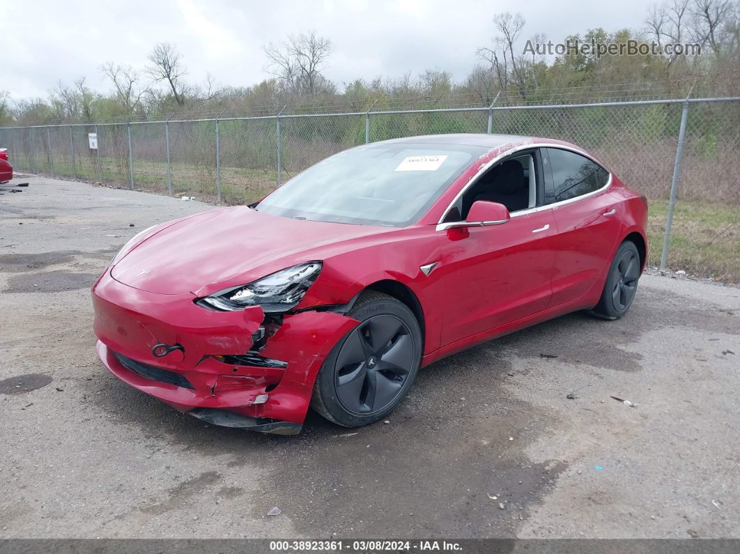 2018 Tesla Model 3 Long Range/mid Range Red vin: 5YJ3E1EA4JF159483