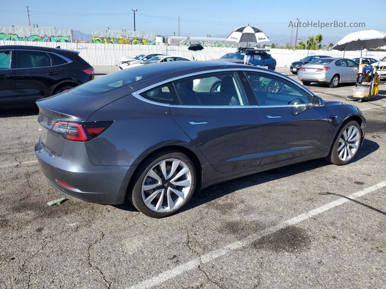 2018 Tesla Model 3  Gray vin: 5YJ3E1EA4JF163095