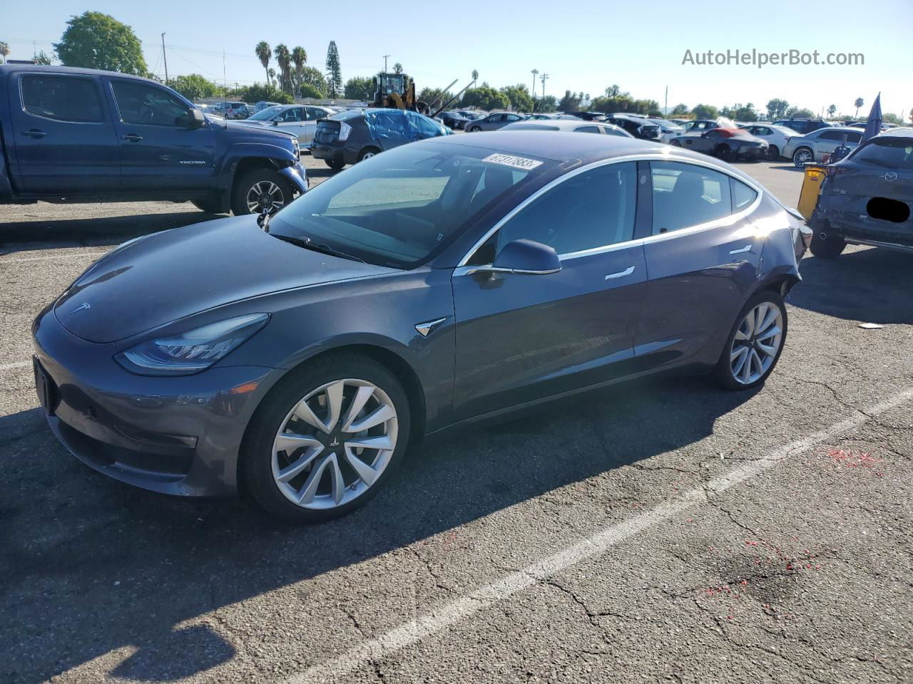 2018 Tesla Model 3  Gray vin: 5YJ3E1EA4JF163095