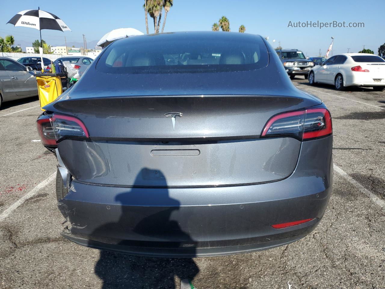 2018 Tesla Model 3  Gray vin: 5YJ3E1EA4JF163095