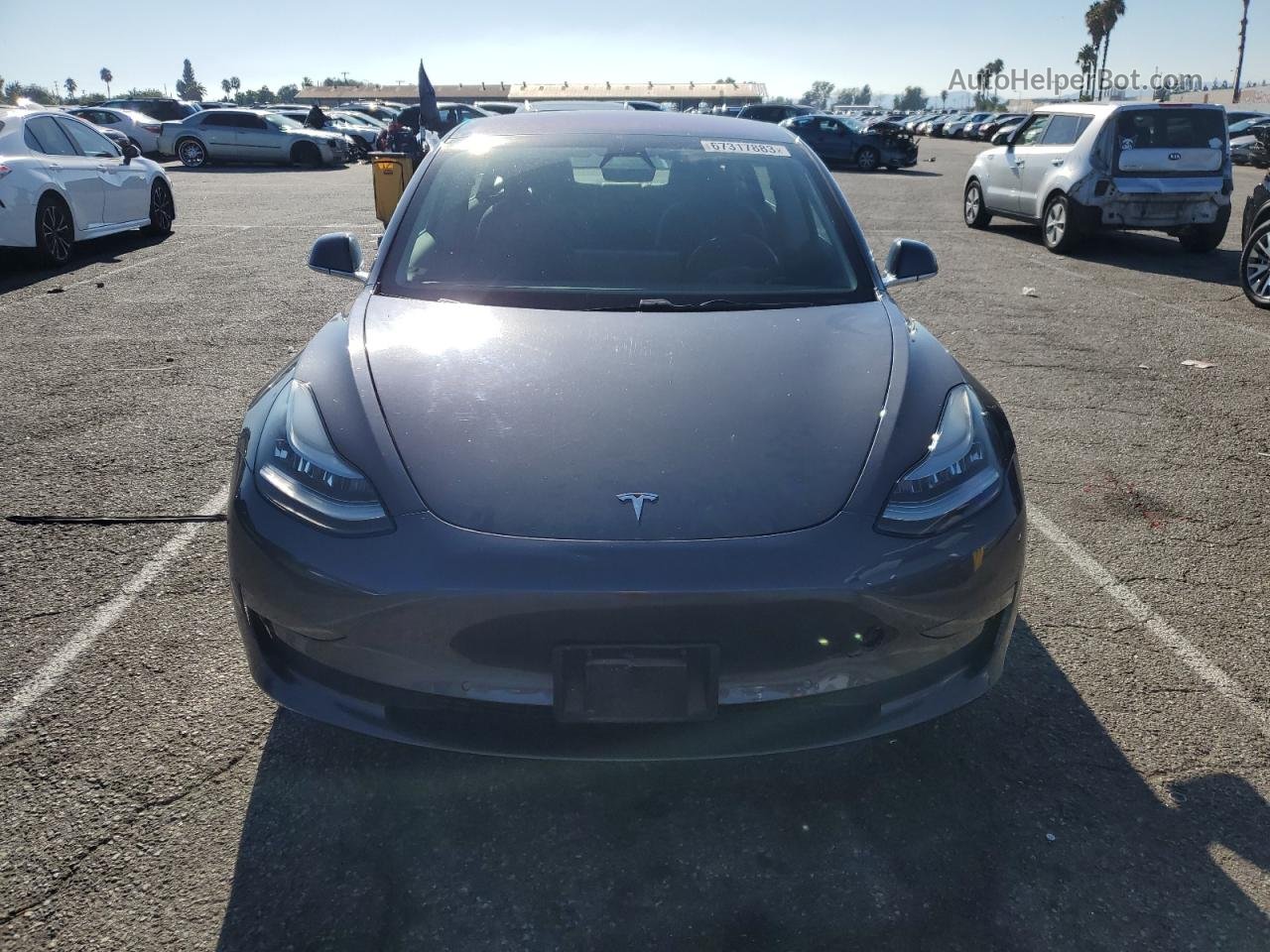 2018 Tesla Model 3  Gray vin: 5YJ3E1EA4JF163095