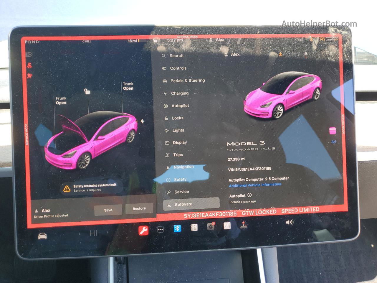 2019 Tesla Model 3  Blue vin: 5YJ3E1EA4KF301185