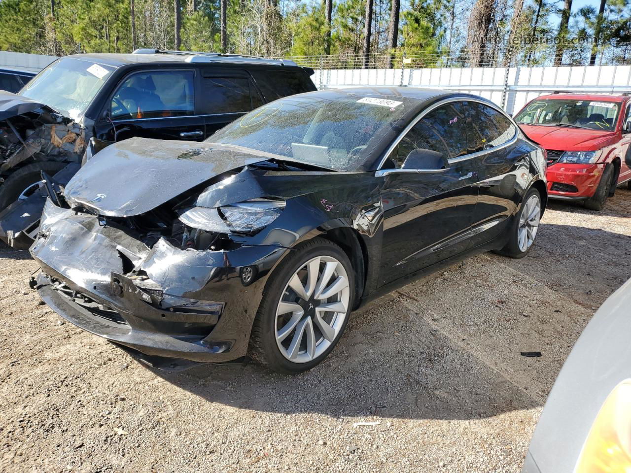 2019 Tesla Model 3  Gray vin: 5YJ3E1EA4KF345090