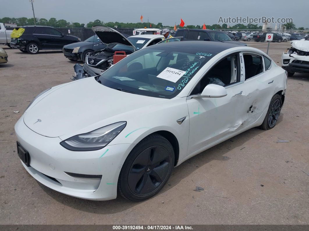 2020 Tesla Model 3 Standard Range Plus Rear-wheel Drive/standard Range Rear-wheel Drive White vin: 5YJ3E1EA4LF660618