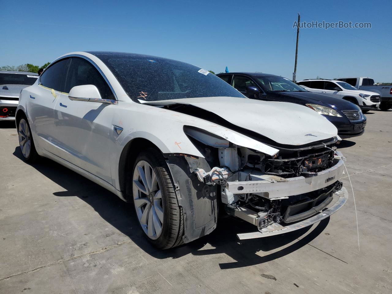 2020 Tesla Model 3  White vin: 5YJ3E1EA4LF709042