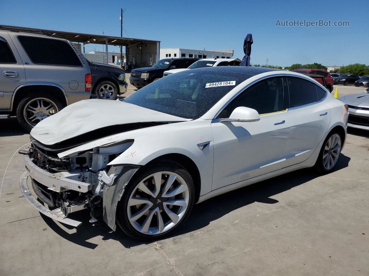 2020 Tesla Model 3  White vin: 5YJ3E1EA4LF709042