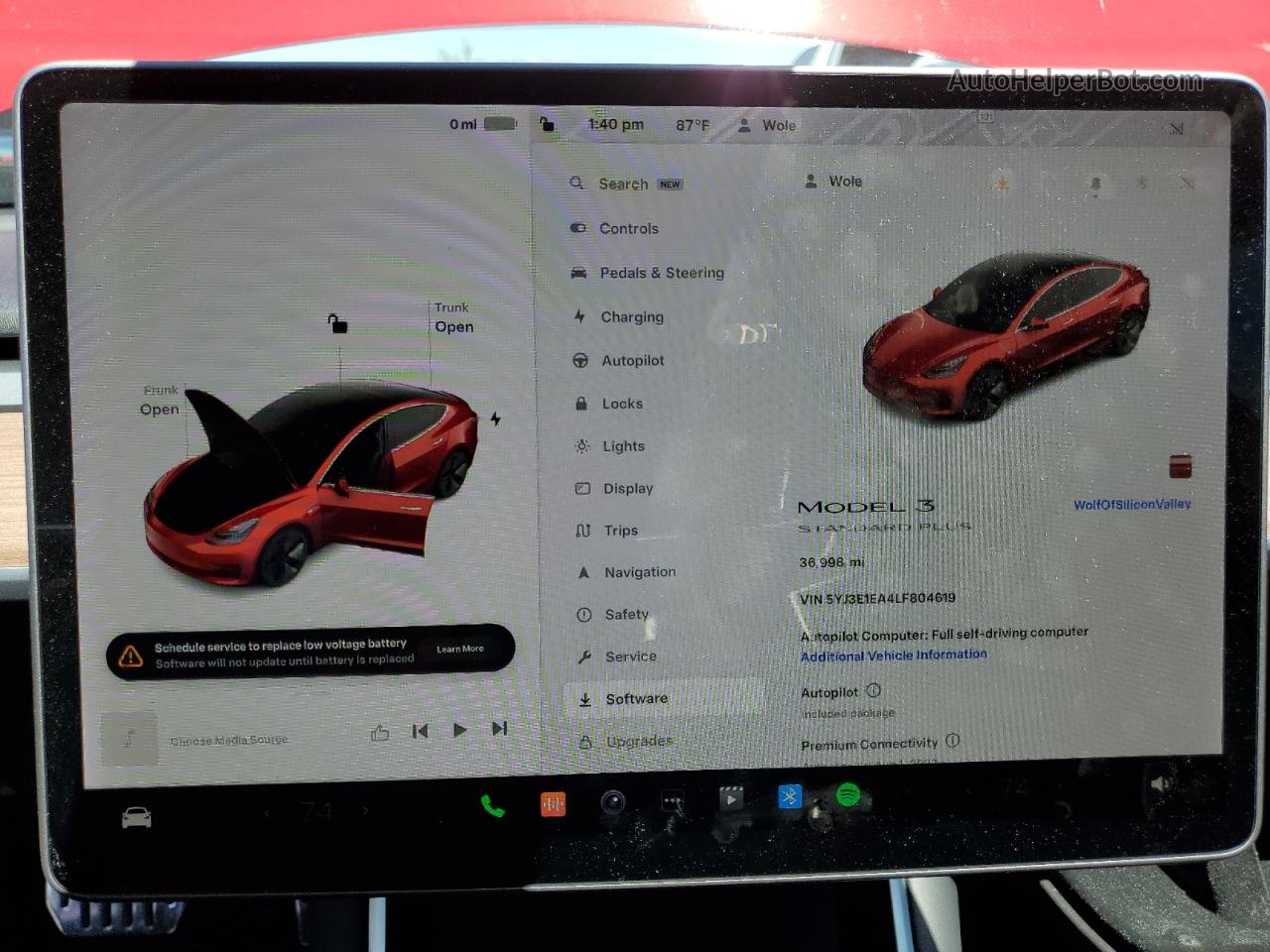 2020 Tesla Model 3  Красный vin: 5YJ3E1EA4LF804619
