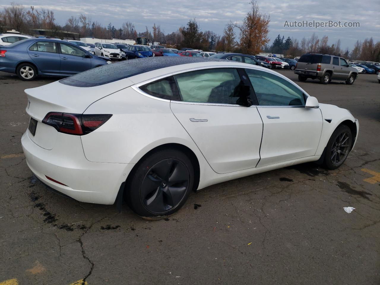 2020 Tesla Model 3  White vin: 5YJ3E1EA4LF805785