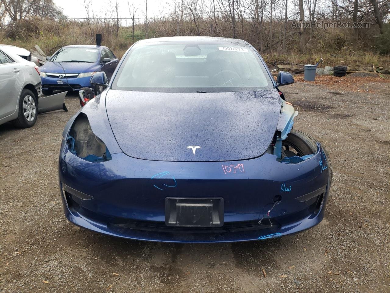 2021 Tesla Model 3  Синий vin: 5YJ3E1EA4MF028588