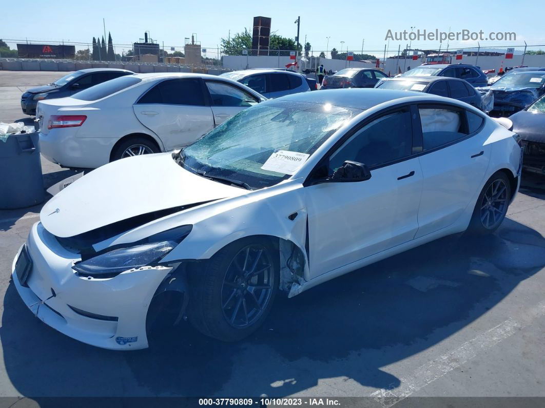 2021 Tesla Model 3 Standard Range Plus Rear-wheel Drive White vin: 5YJ3E1EA4MF031569