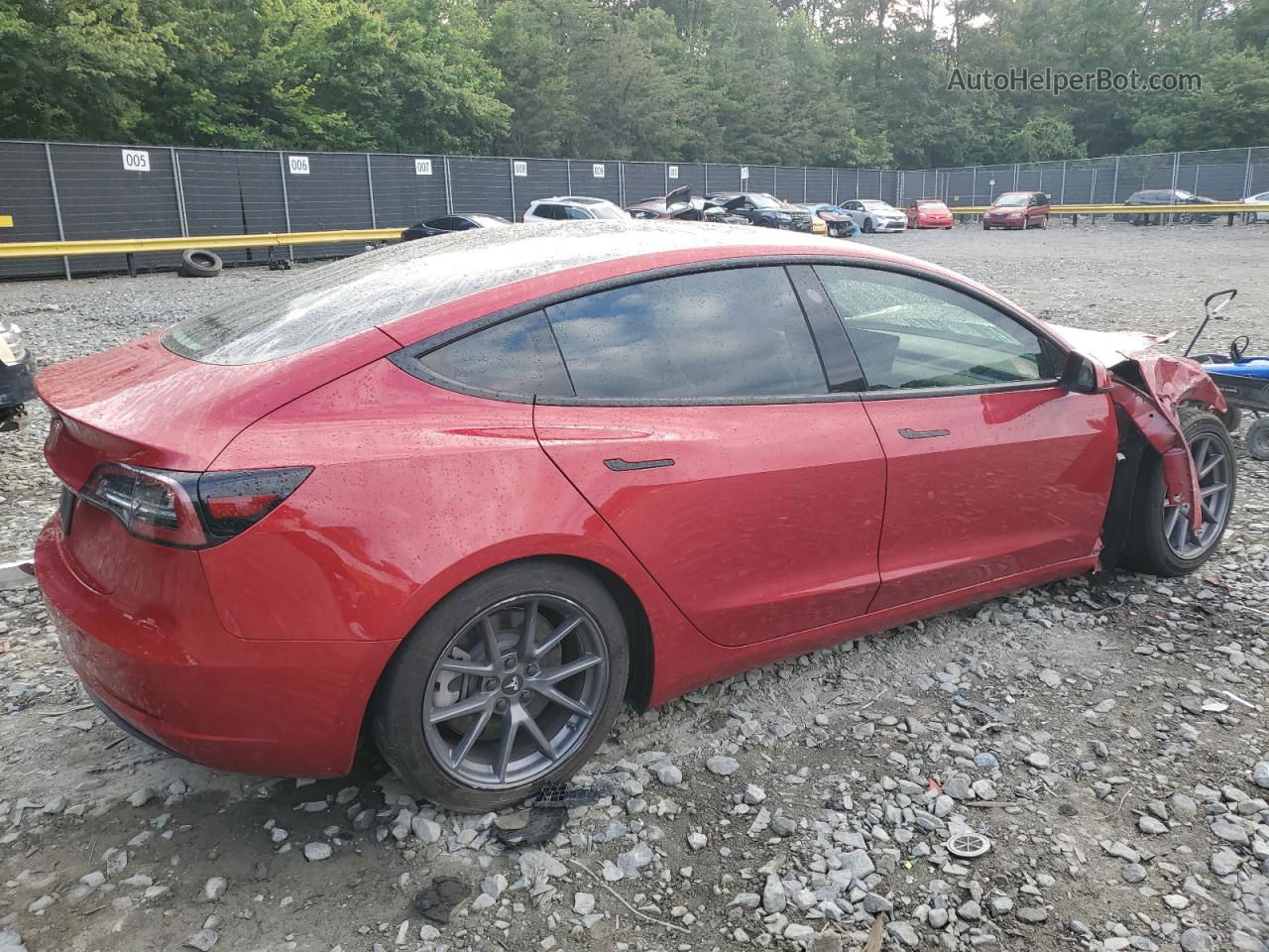 2021 Tesla Model 3  Red vin: 5YJ3E1EA4MF042992