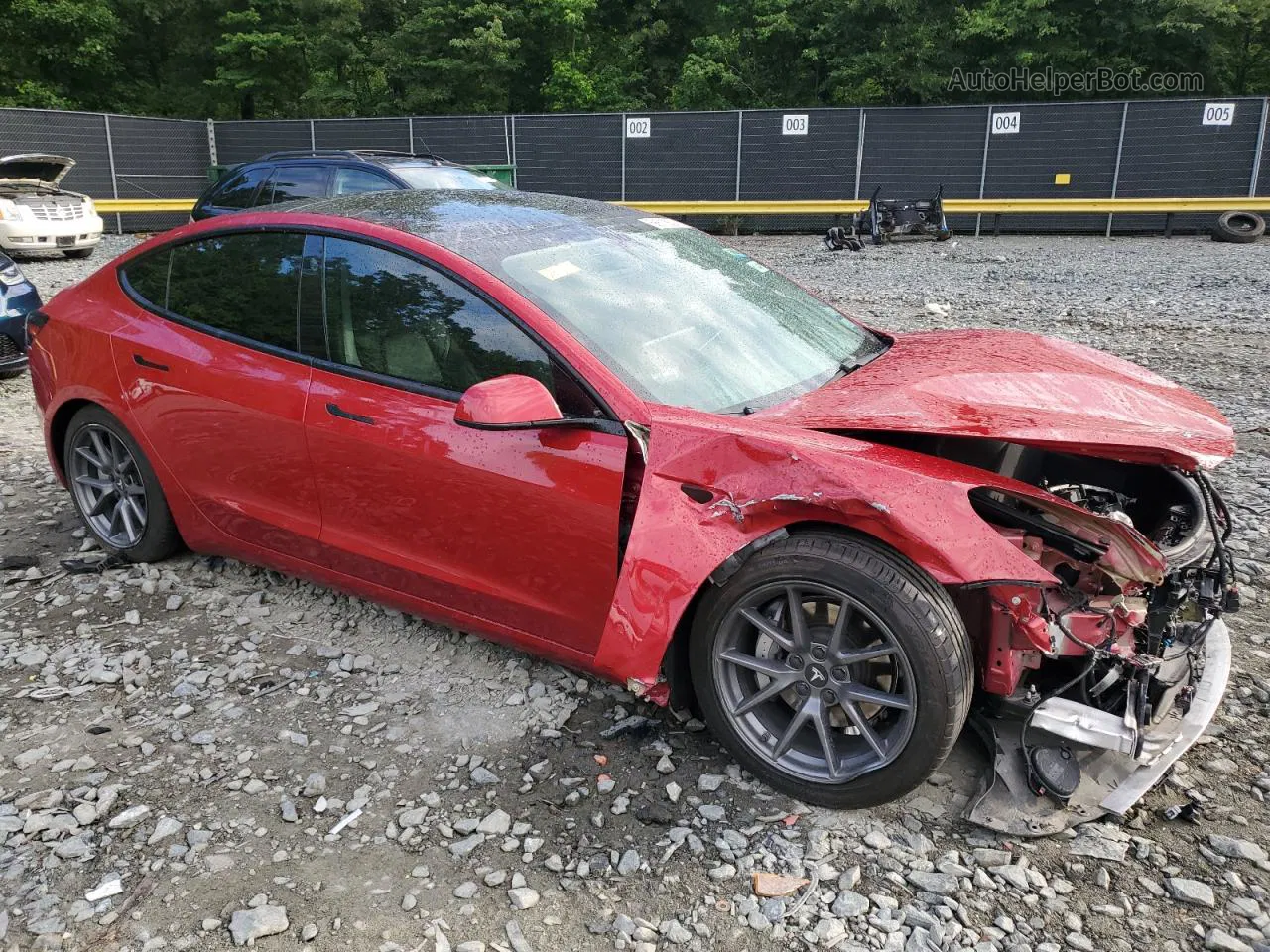 2021 Tesla Model 3  Red vin: 5YJ3E1EA4MF042992