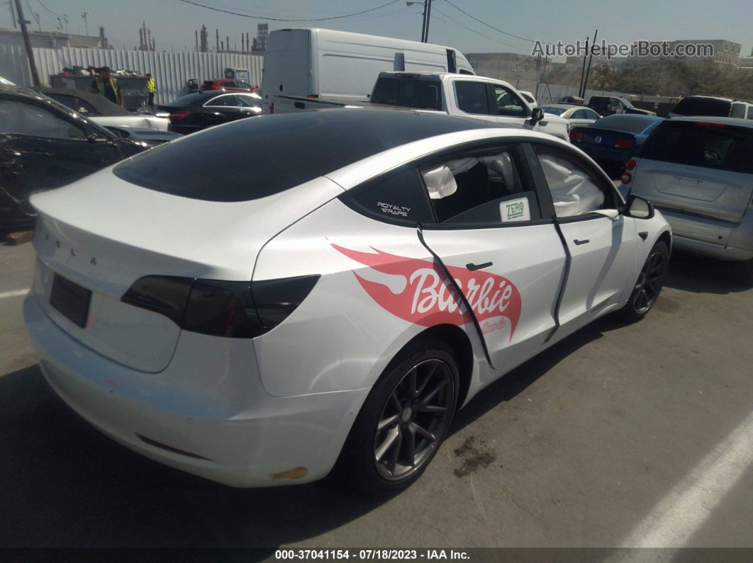 2021 Tesla Model 3 Standard Range Plus White vin: 5YJ3E1EA4MF052602