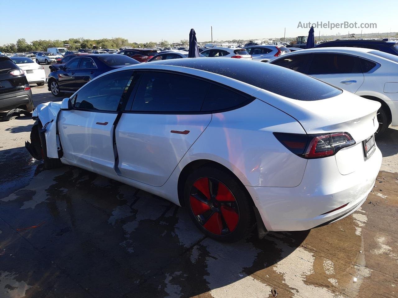 2021 Tesla Model 3  White vin: 5YJ3E1EA4MF054186